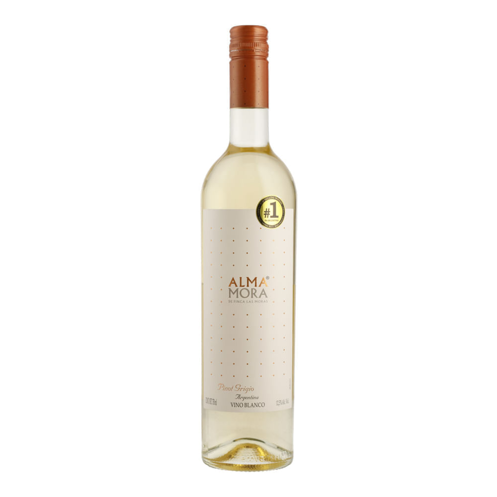 VINO BLANCO ALMA MORA 750 ML PINOT GRIGIO