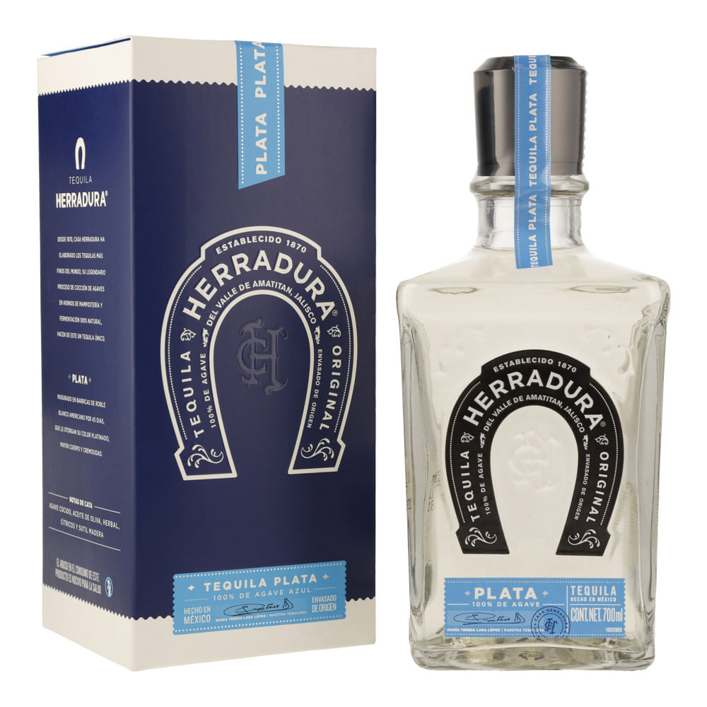 TEQ HERRADURA 700 ML PLATA
