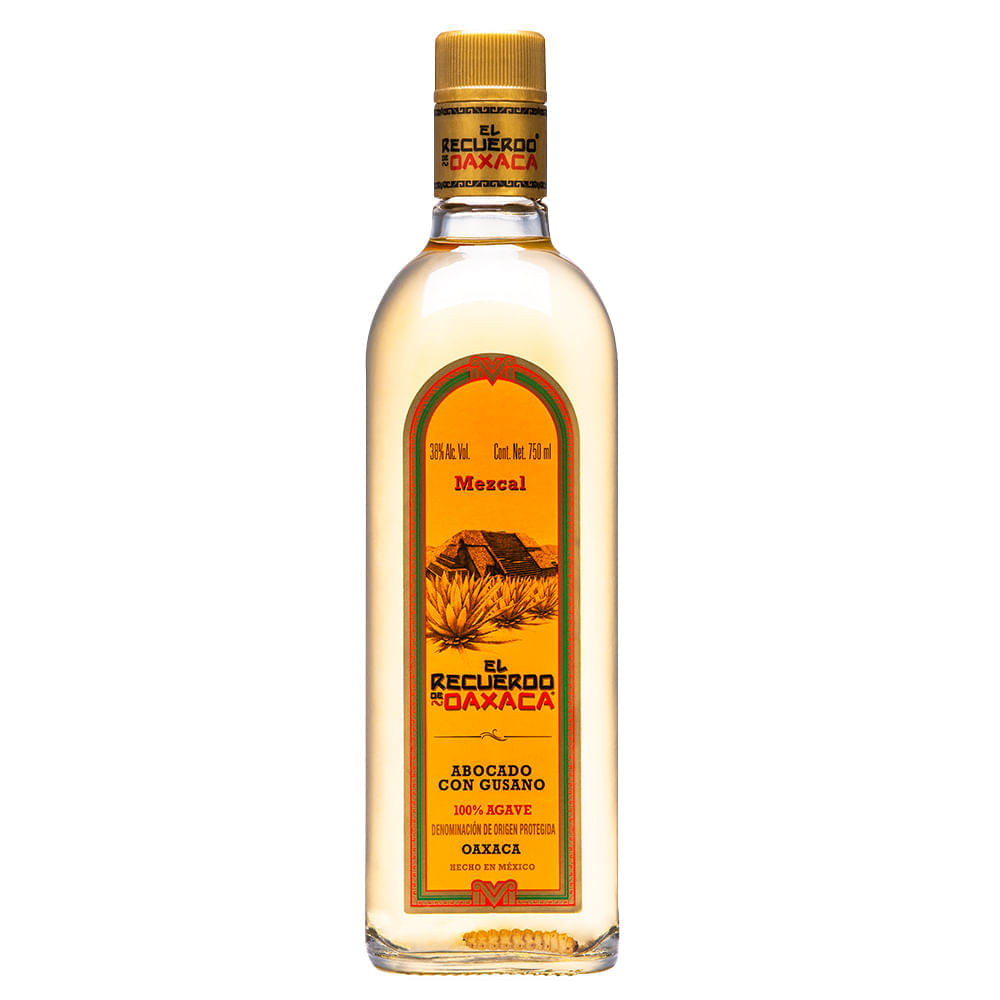 MEZCAL EL RECUERDO DE OAXACA 750 ML JOVEN C/GUSANO