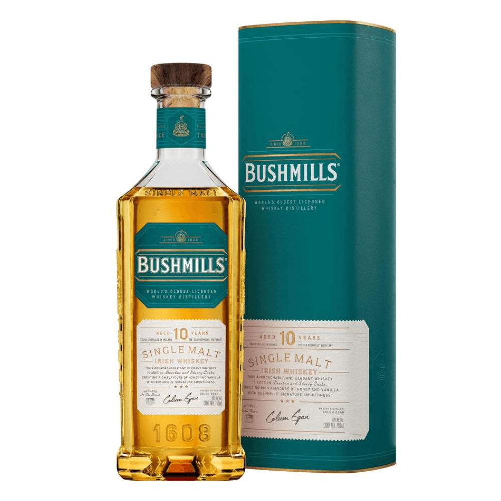 WHISKY BUSHMILLS 750 ML 10 AÑOS SINGLE MALT