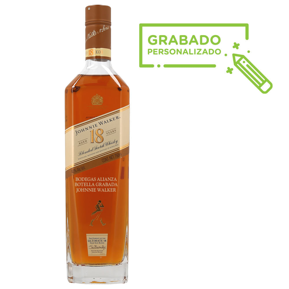 WHISKY JOHNNIE WALKER 750 ML 18 AÑOS