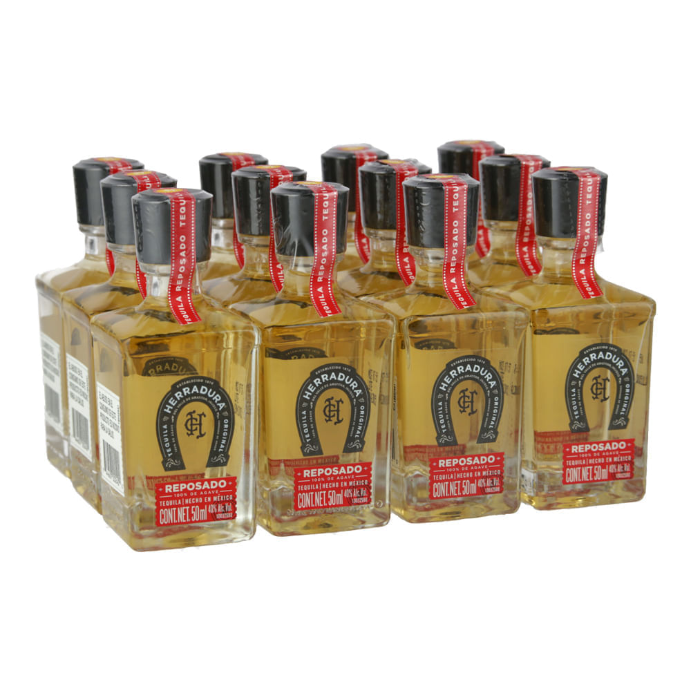 TEQ HERRADURA REPOSADO MINIATURA 12/50 ML
