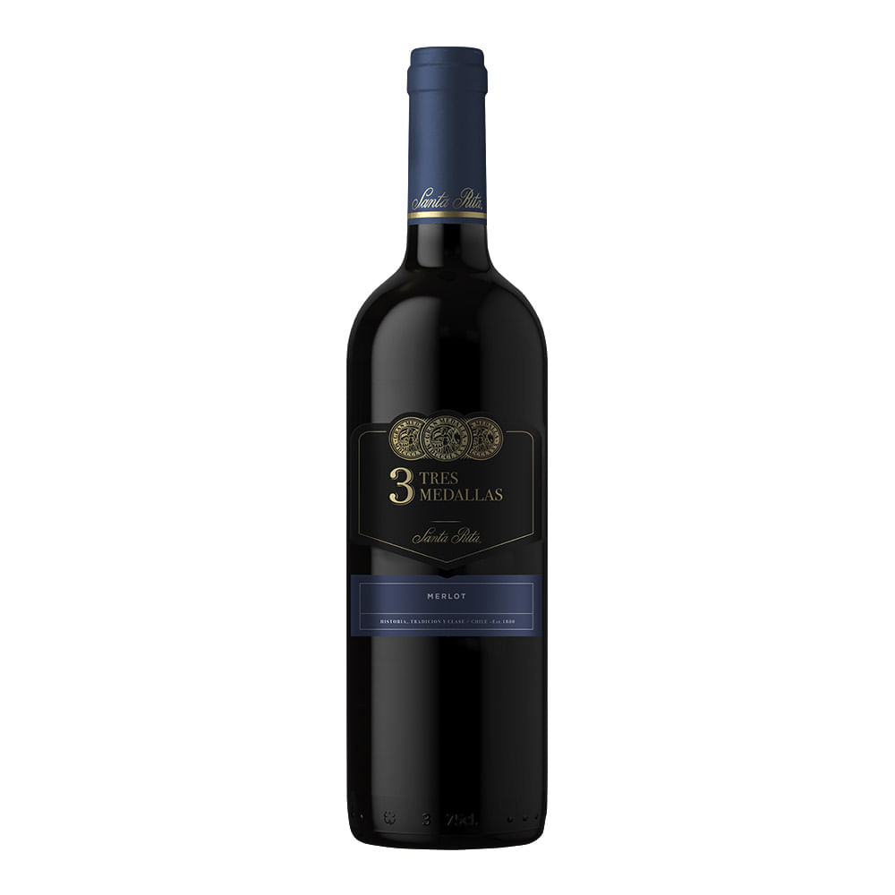 VINO TINTO STA RITA TRES MEDALLAS 750 ML MERLOT