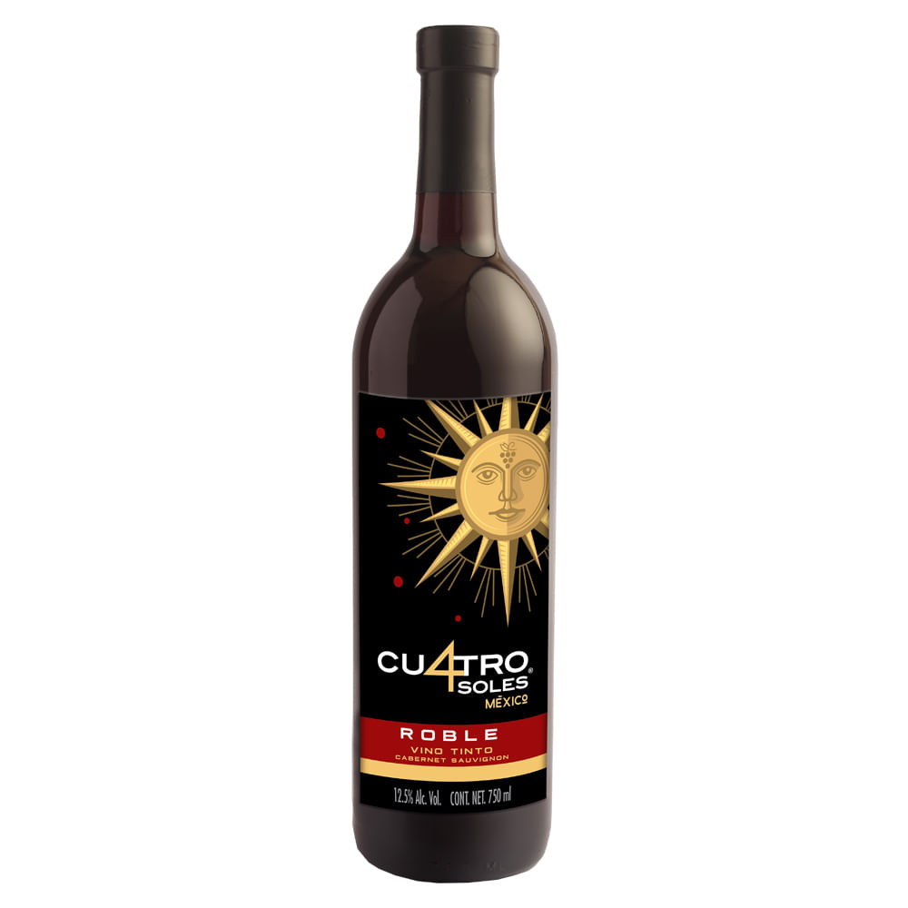 VINO TINTO CUATRO SOLES 750 ML ROBLE