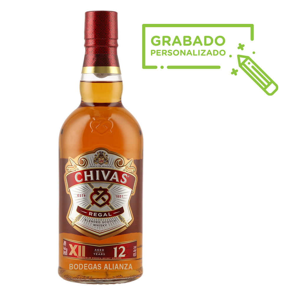 WHISKY CHIVAS REGAL 750 ML 12 AÑOS DMQ