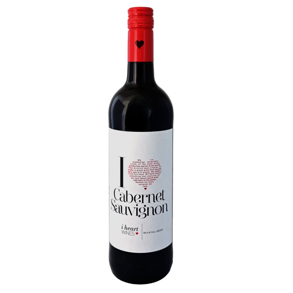 VINO TINTO I HEART 750 ML CABSAUV