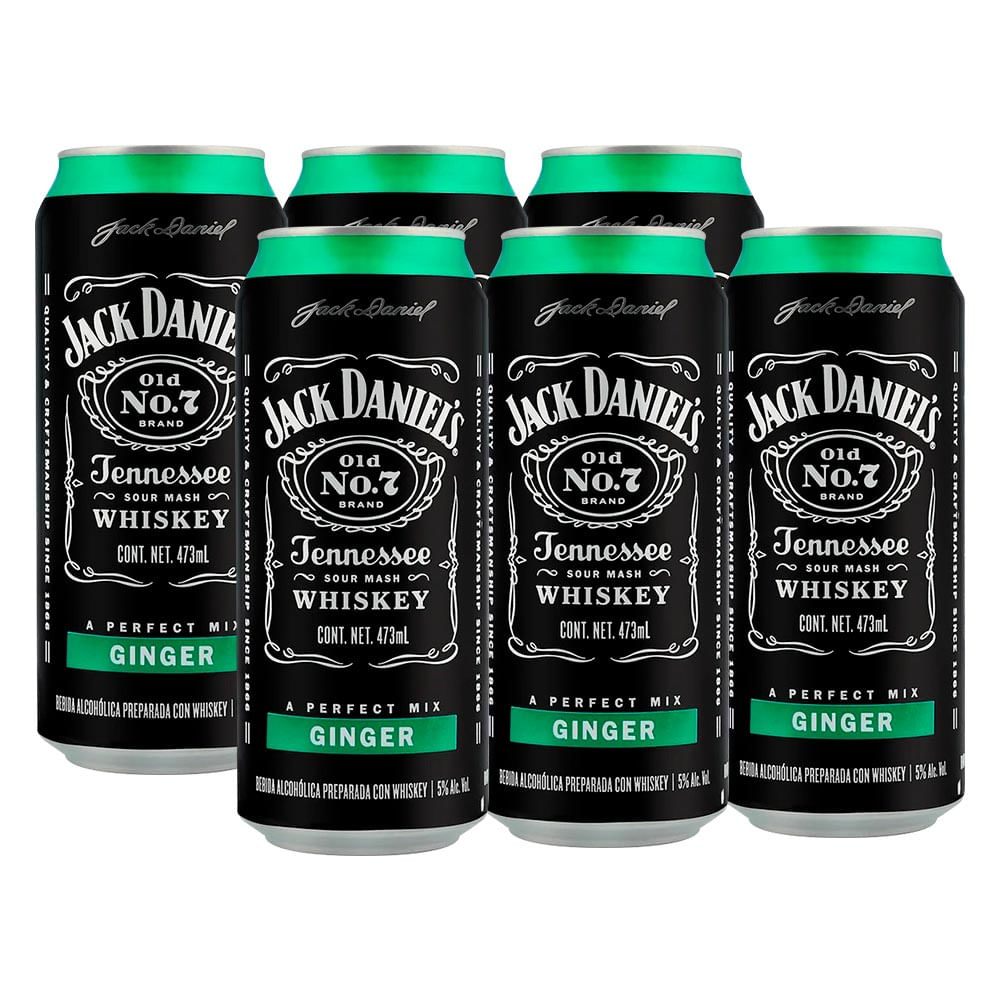 RTD JACK DANIELS 24/473 ML GINGER ALE