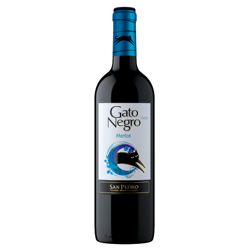 VINO TINTO GATO NEGRO 750 ML MERLOT