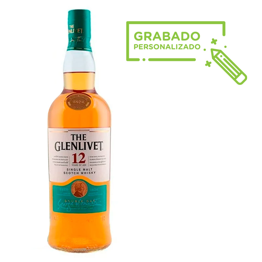 WHISKY GLENLIVET 750 ML 12 AÑOS