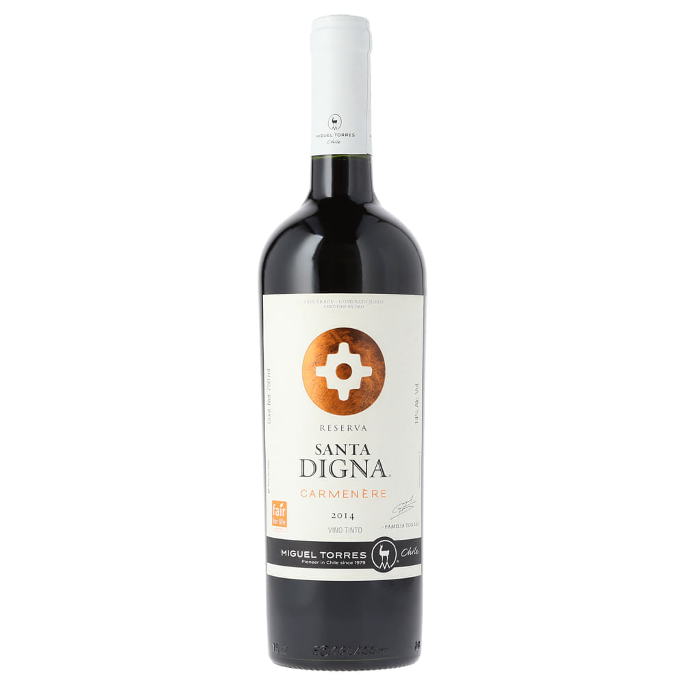 VINO TINTO SANTA DIGNA 750 ML CARMENERE
