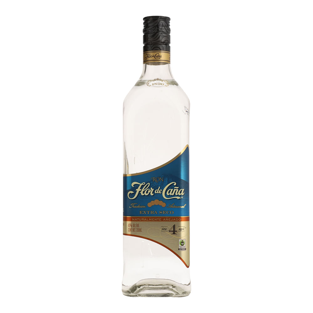 RON FLOR DE CAÑA 750 ML 4 AÑOS BLANCO
